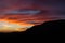 Vibrant sunset behind the San Bernardino mountains