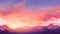 Vibrant Sunset Landscape Painting With Cartoon Style - 8k Resolution