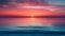 The vibrant sunset over the tranquil seascape is breathtakingly beautiful generated by AI