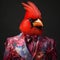 Vibrant And Surreal Cardinal Fashion: Intense Close-up Studio Portraiture