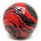 Vibrant Swirling Sphere of Red and Black Paint
