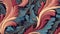 Vibrant Swirls: A Stunning Jacquard Texture With Detailed Feather Rendering