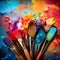 Vibrant Symphony of Paintbrushes