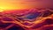 Vibrant Synthetic Sunrise Neon Orange and Magenta Waves