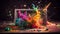 Vibrant Tablet Unleashes Explosive Colors in Stunning Photoshoot