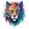 Vibrant Tiger in Splashing Watercolor: A Fierce, Artistic Illustration