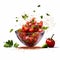 Vibrant Tomato Salsa With Pepper: Digitally Manipulated Glass Image