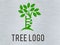 Vibrant Tree Logo Design Vector Isolated On White.