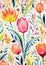 Vibrant tulips patterned like a princess - an early spring trend