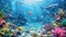 Vibrant Underwater Seascape with Colorful Marine Life