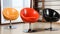 Vibrant Upholstered Chairs With Chrome Legs - Bold Color Choices