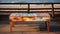 Vibrant Urban Graffiti Art Furniture On Wood With Beach Scene