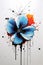 Vibrant Vandalism: The Bold Beauty of a Military Hibiscus in Blu