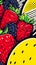 Vibrant Vector Fruits: A Pop-Punk Twist on a Classic Table Setti