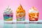 Vibrant Vegan Desserts Collection Featuring Gelato, Creme Brulee, and Meringue Treats