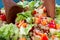 Vibrant Veggie Medley. Close-up shot of a salad