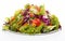 Vibrant Veggie Salad on White Background