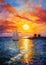 Vibrant Visions: A Captivating Sunset Sail with a Youthful Twist