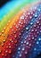 Vibrant Visions: A Closeup Exploration of Colorful Droplets on a