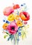 Vibrant Visions: A Fiery Poppy Mural - An Easel\\\'s Masterpiece