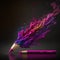 Vibrant visions in violet: a pencil sketch