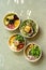 Vibrant Visual Feast of 4 Poke Bowls