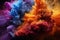 Vibrant volcano holi fiery colorful display, holi festival images hd