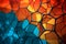 Vibrant Voronoi Block Texture - Clashing Colors Abstract 3D Background