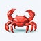 Vibrant Voxel Art: Stunning Polygonal Crab Illustration
