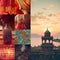 Vibrant wanderlust and travel moodboard