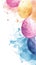 Vibrant Watercolor Easter Eggs with Paint Splashes. Bold watercolor Easter eggs with vivid stripes and splashes of paint