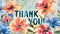 Vibrant Watercolor Floral Thank You Card Design