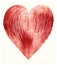 Vibrant watercolor heart symbolizing love and romance - Valentine's day concept