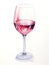 Vibrant watercolor illustration of a glass of wine