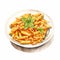 Vibrant Watercolor Illustration Of Radiatori Penne Pasta With High Detail