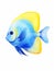 Vibrant Watercolor Portrayal of a Blue Tang Fish AI Generated
