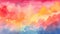 Vibrant Watercolor Sunrise Sky Background for Easter Celebrations.