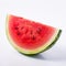 Vibrant Watermelon Slice On White Background - High-quality Zoom Photography