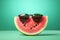 Vibrant Watermelon with Sunglasses. AI