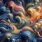 Vibrant wave pattern with dynamic and flowing shapes, photoral