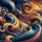 Vibrant wave pattern with dynamic and flowing shapes, photoral