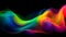 Vibrant Waves: An Eye-catching Abstract Curved Multicolor Motion Gradient Background. Generative AI