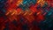 Vibrant Woven Wallpaper With Dark Red, Blue, And Yellow Colors