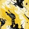 Vibrant yellow and black paint splatters with fluid formations and repeating patterns (tiled)