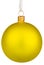 Vibrant yellow Christmas Bauble