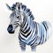 Vibrant Zebra Paper Art With Watercolor: Hyper-realistic Sculpture And Playful Shadows