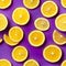 vibrant and zesty world of citrus with a close-up photo of lemon slices on a solid background.