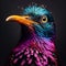 Vibrantly Surreal Close-up Of A Colorful Starling