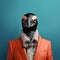 Vibrantly Surreal Fashion Photography: Close-up Portrait Of A Penguin