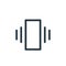 vibrate icon vector from smartphone ui ux part concept. Thin line illustration of vibrate editable stroke. vibrate linear sign for